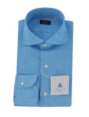 Finamore Napoli Blue Shirt - Slim