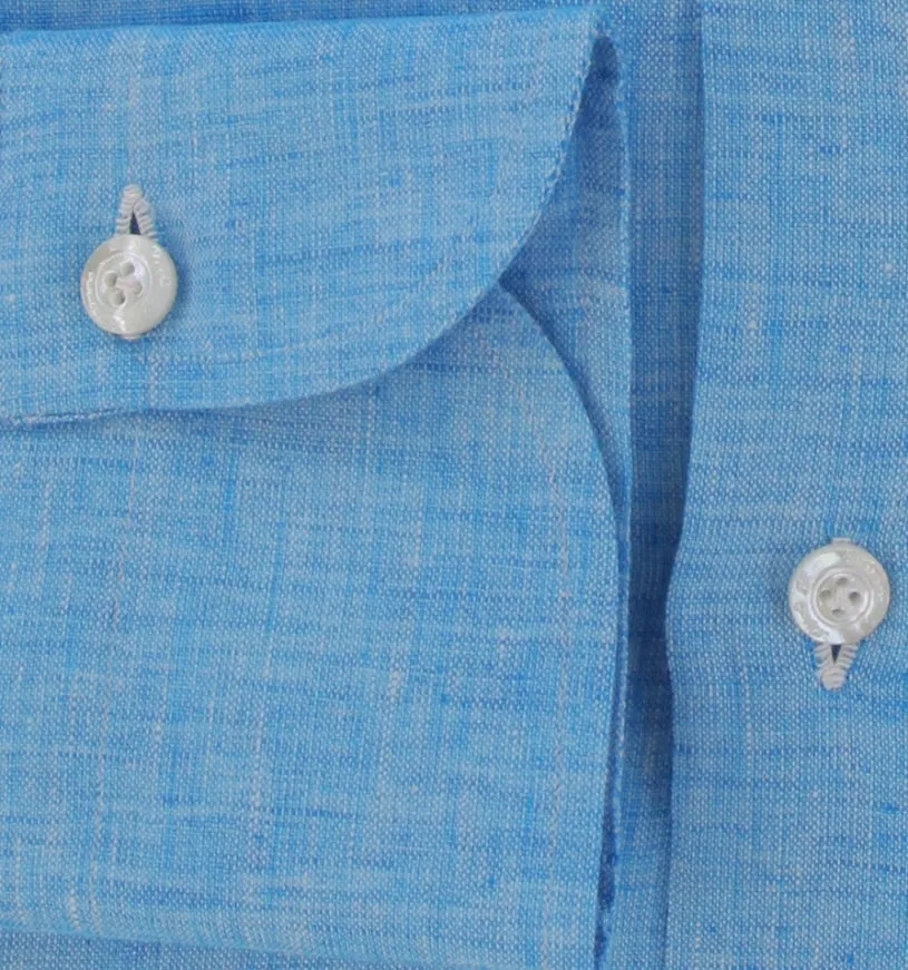 Finamore Napoli Blue Shirt - Slim