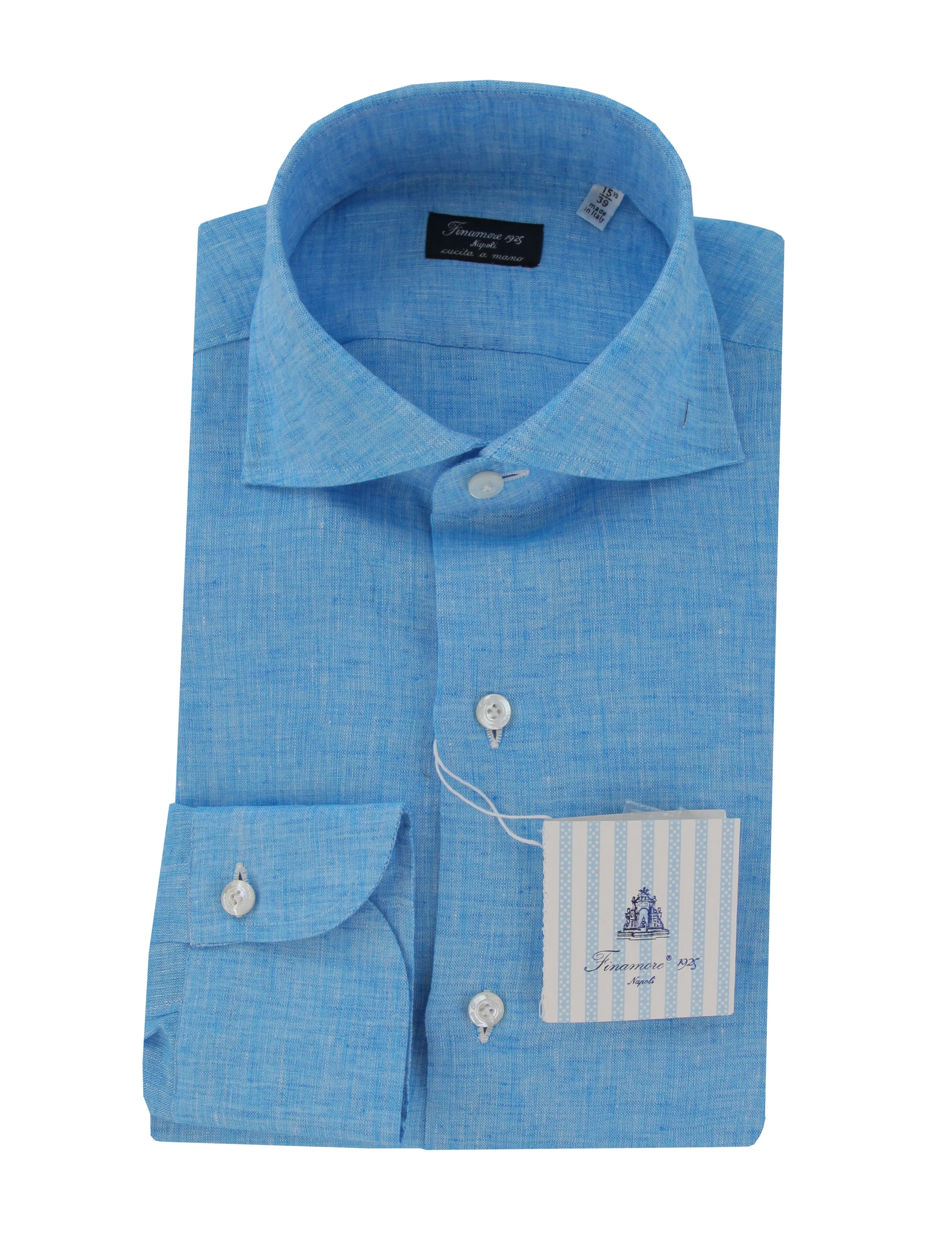 Finamore Napoli Blue Shirt - Slim