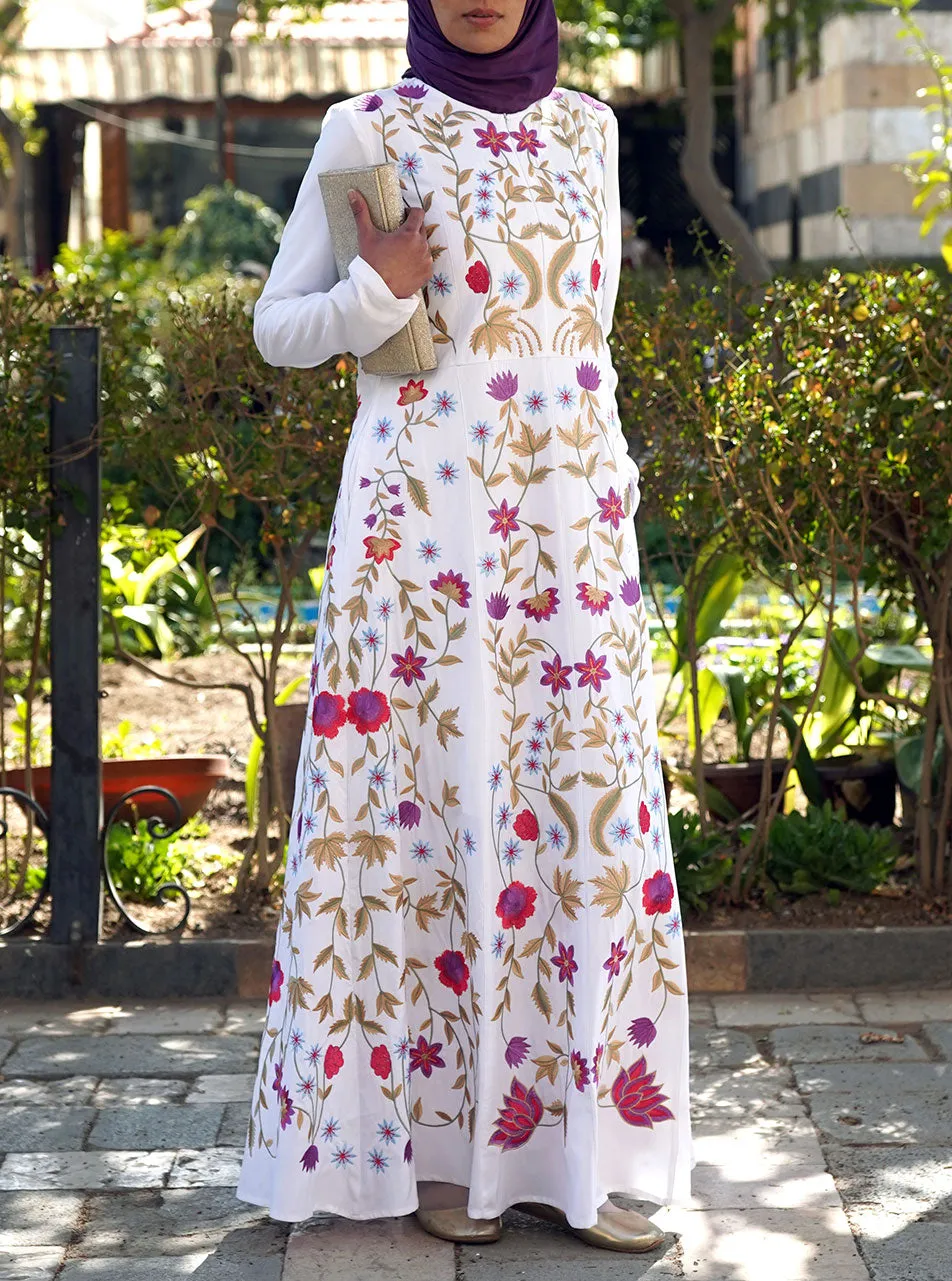 Full Embroidered Abaya Gown