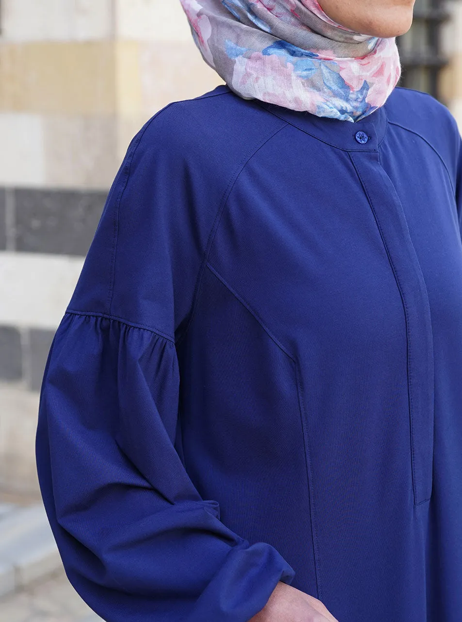 Gathered Sleeves Jersey Abaya