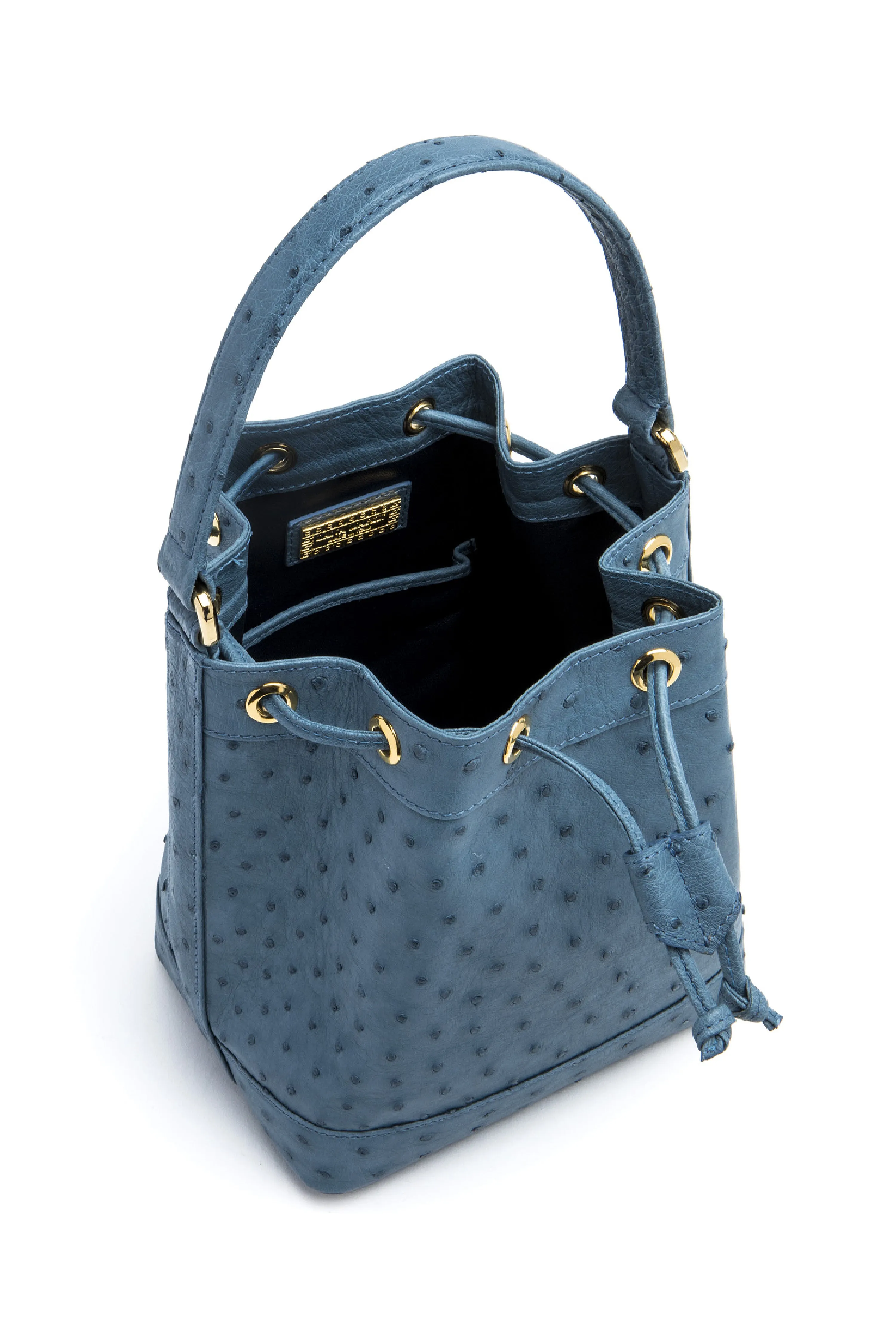 Isla Tote in Blue Jeans Ostrich