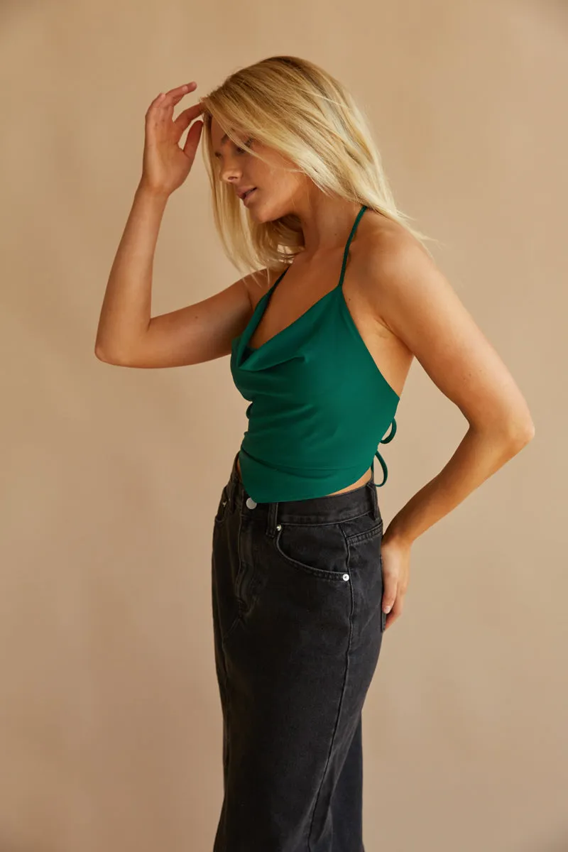 Jenna Cowl Neck Halter Top