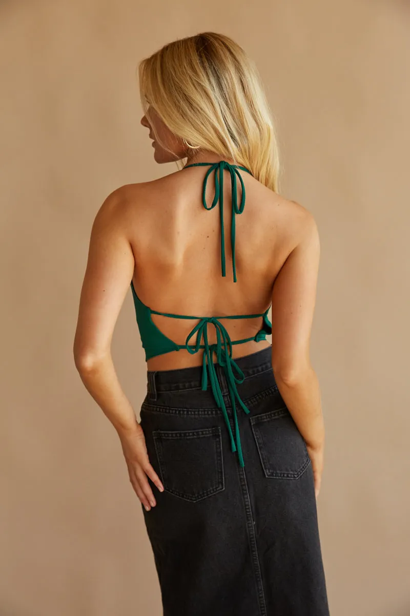 Jenna Cowl Neck Halter Top