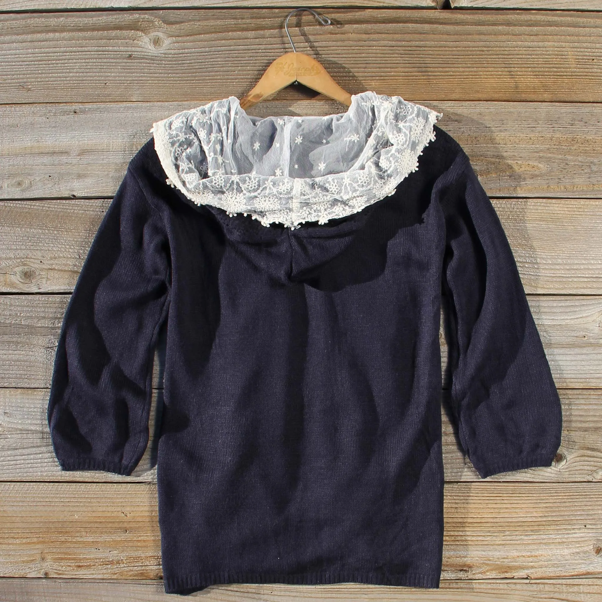 Laced Moon Hoodie in Navy