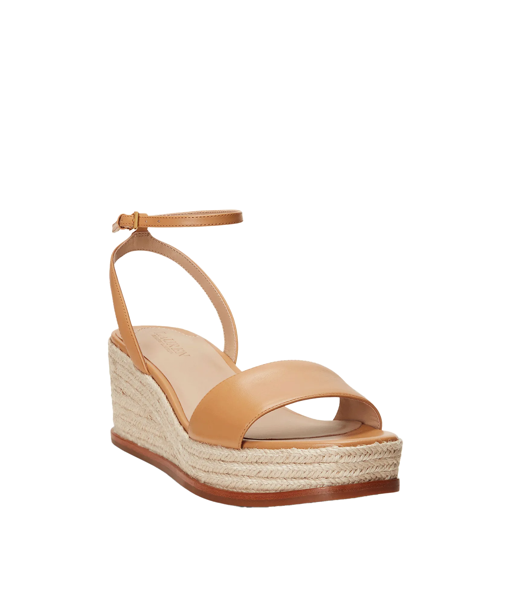 Leona Nappa Leather Espadrille - Brown