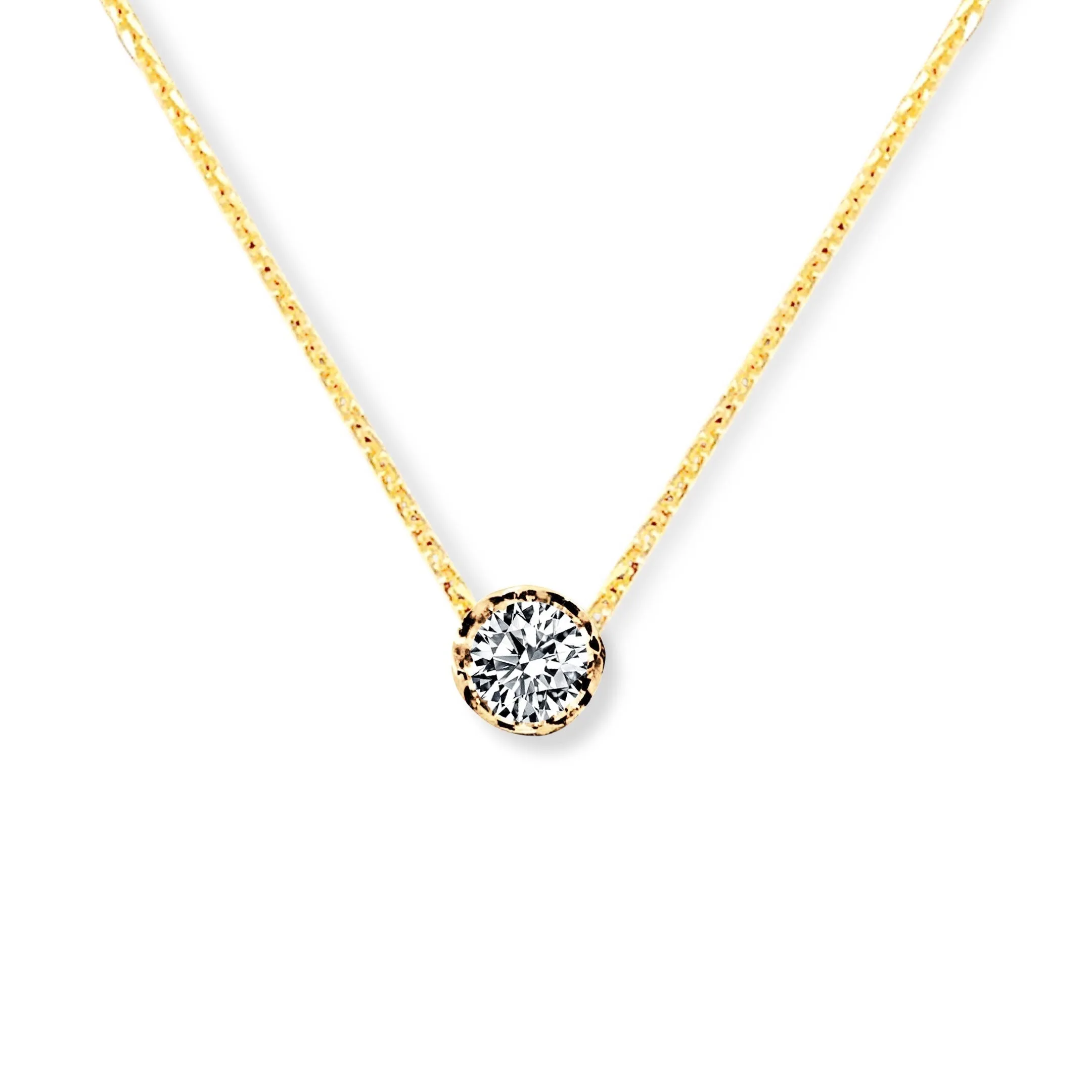 #LoveLVNA | 0.40ct H I1 Round Solitaire Diamond Necklace 18kt