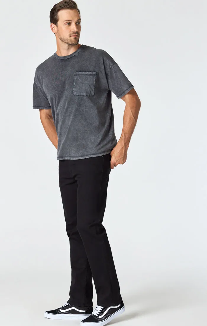 MATT RELAXED STRAIGHT LEG JEANS IN DOUBLE BLACK SUPERMOVE