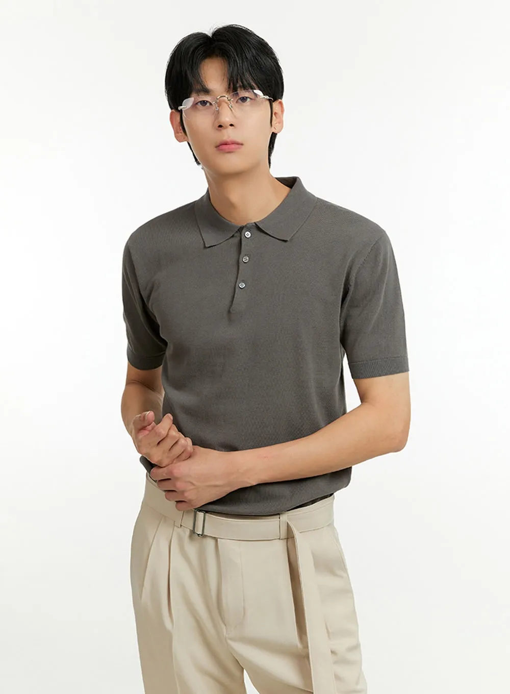 Men's Collar Buttoned T-Shirt IL412