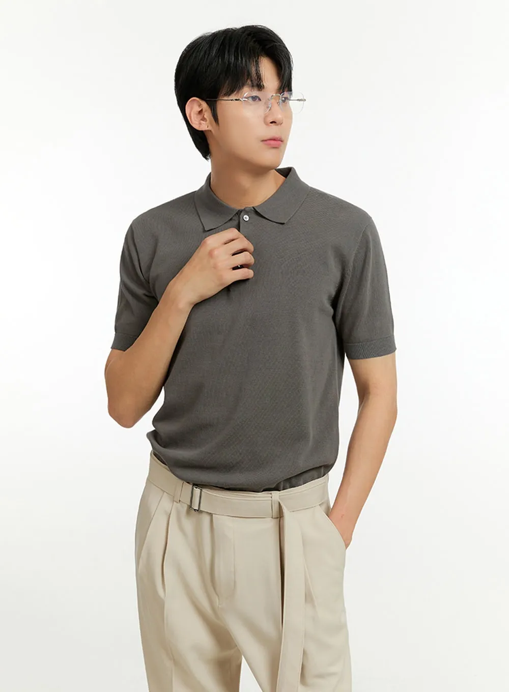 Men's Collar Buttoned T-Shirt IL412