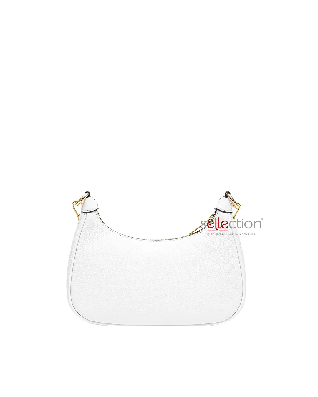 Michael Kors Cora Medium Zip Pouchette In Optic White