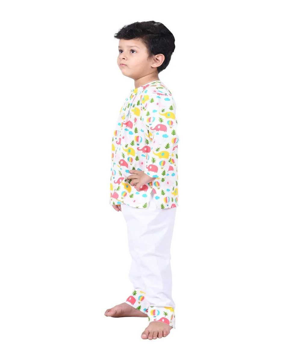 Multicolor Elephants Sleepwear