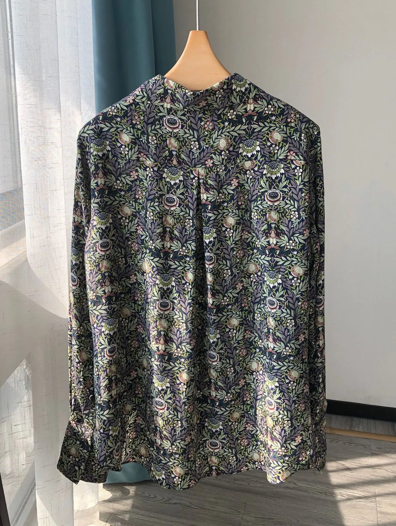 Nonothing|Women's pure silk shirt in liberty print