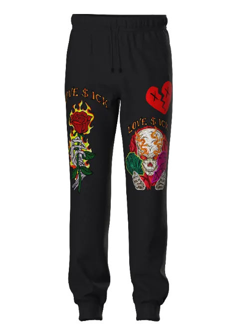 Point Blank - Love Sick Heart Pants - Black