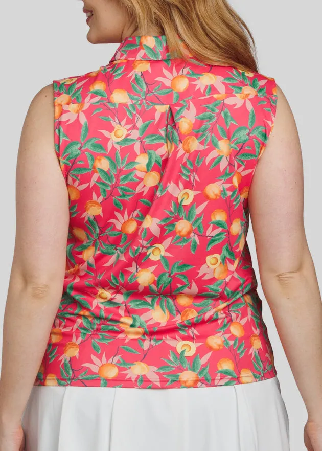 "That's A Peach, Hon" Women's Sleeveless Polo