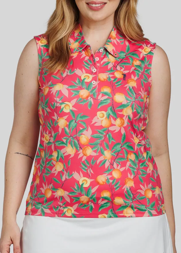 "That's A Peach, Hon" Women's Sleeveless Polo