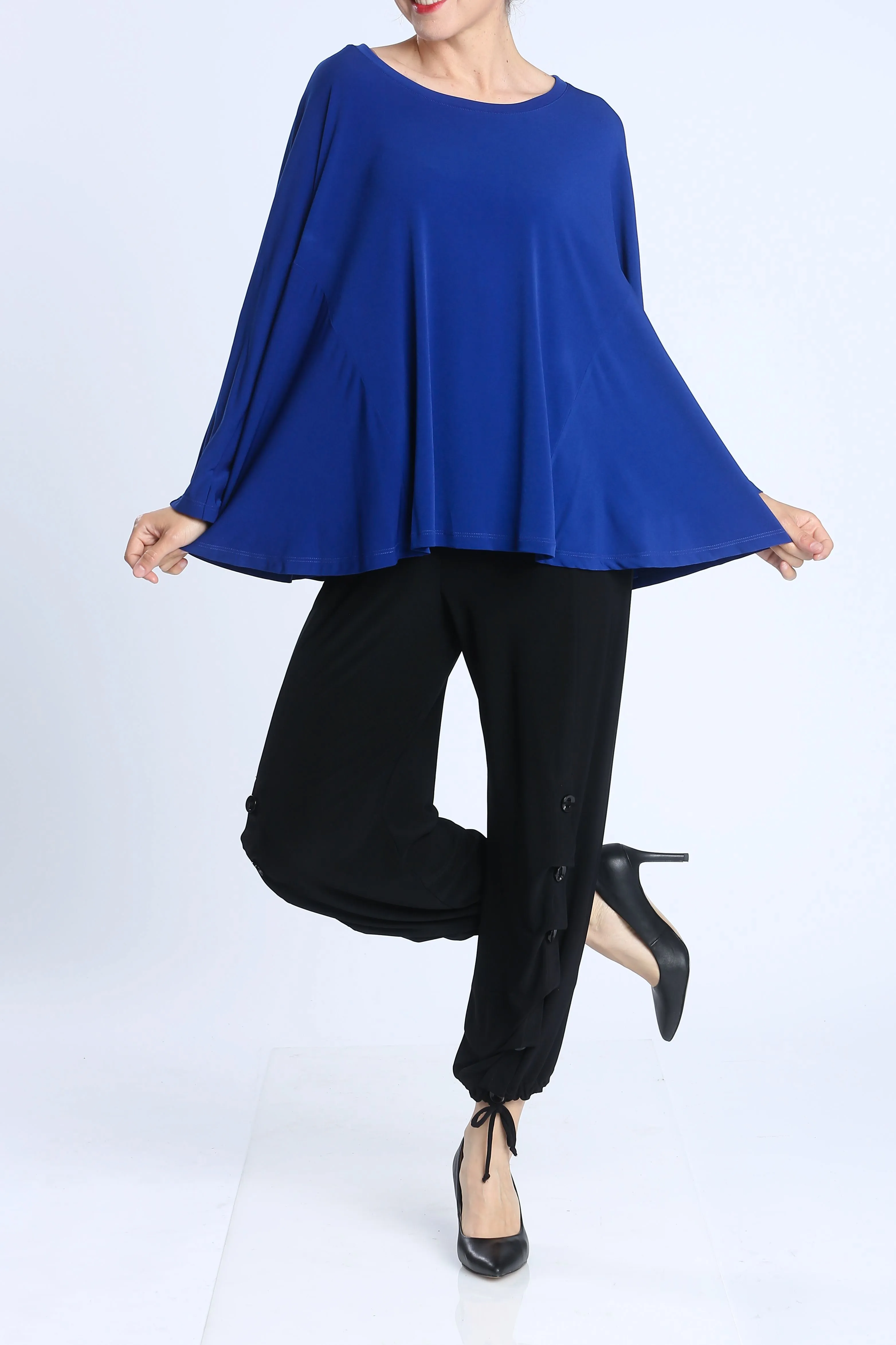 Royal Blue Round Neck Triangle Top