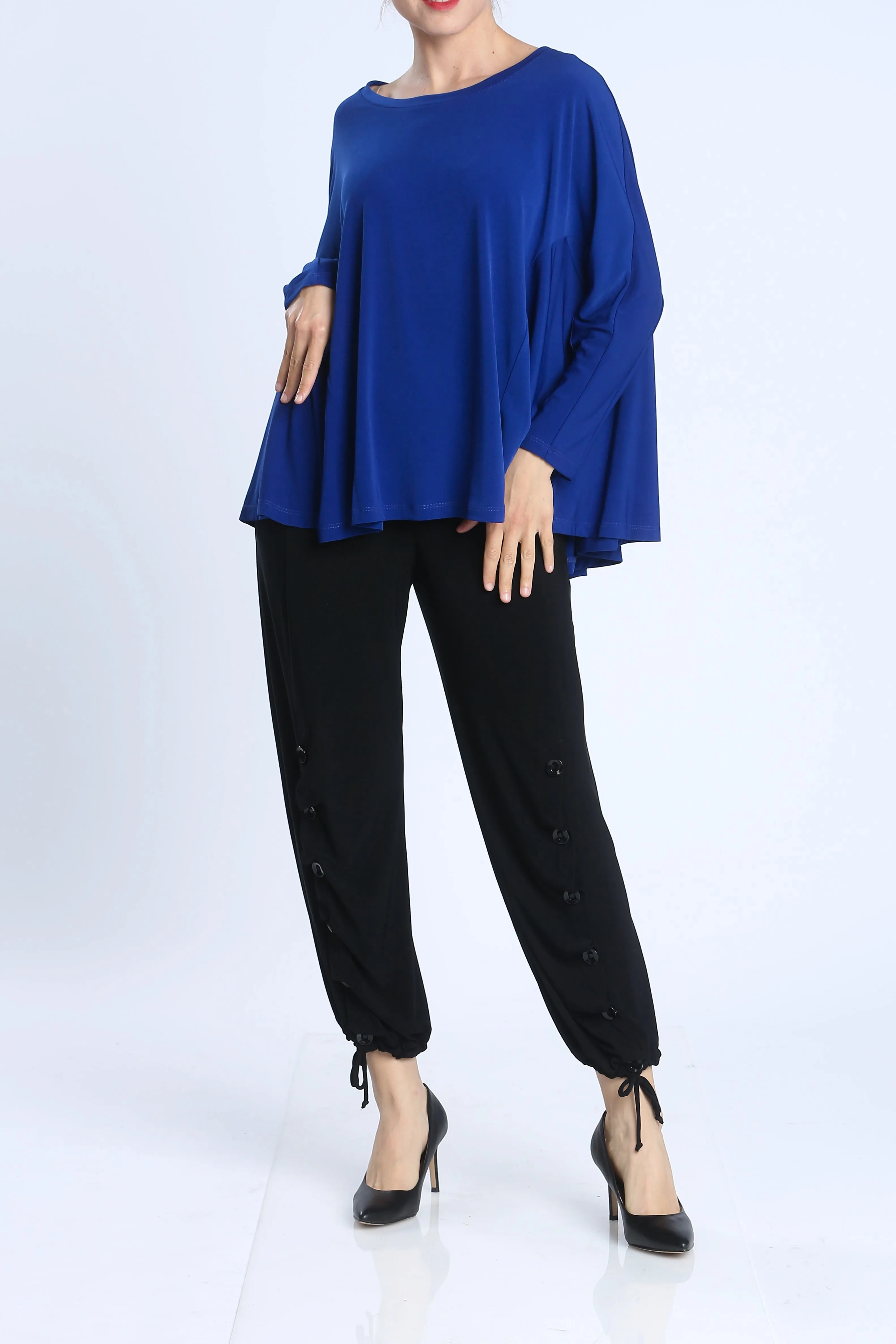 Royal Blue Round Neck Triangle Top