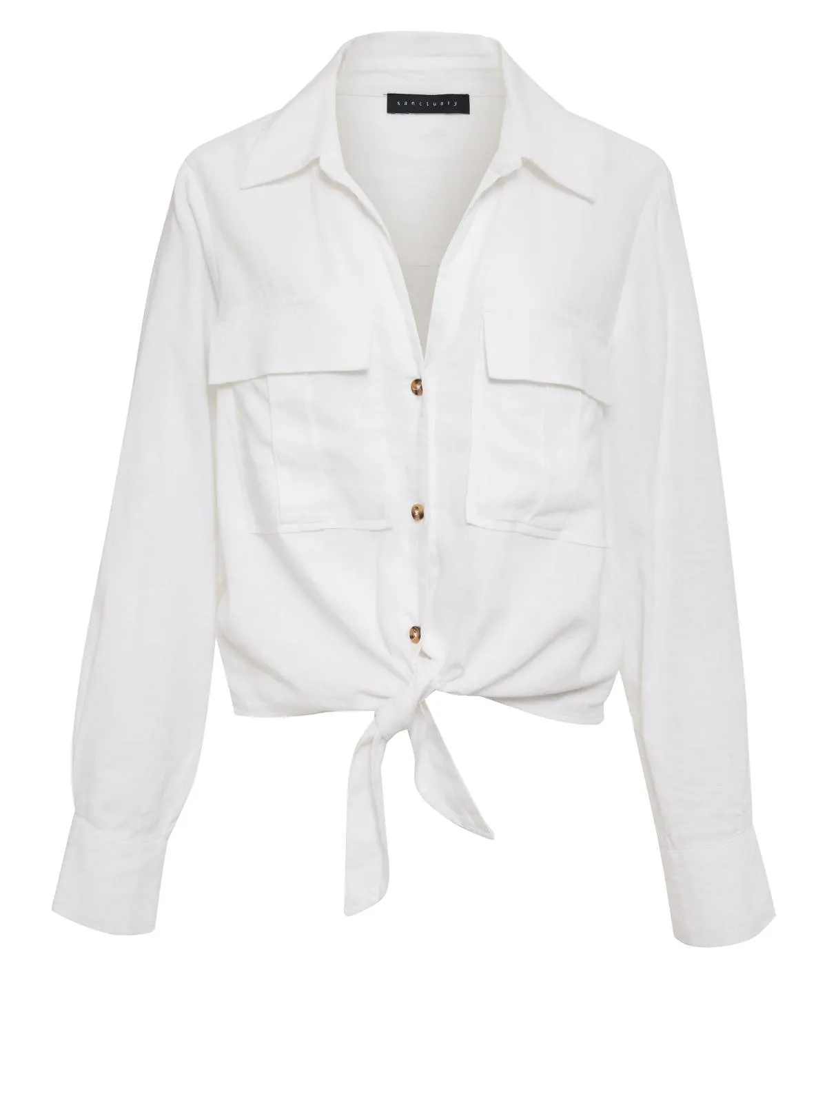 Utility Pocket Shirt White