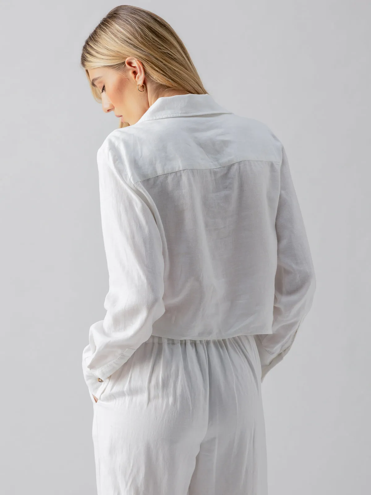 Utility Pocket Shirt White